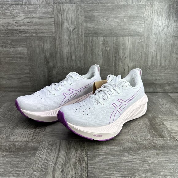 Asics NovaBlast 4 Women's size 9 Light Grey Purple Pink Running Shoes - Picture 3 of 8